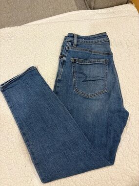 American Eagle Outfitters Straight Leg Jeans - Dark Blue Wash